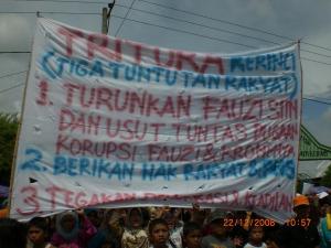 Tritura Rakyat Kerinci, 22 Desember 2008
